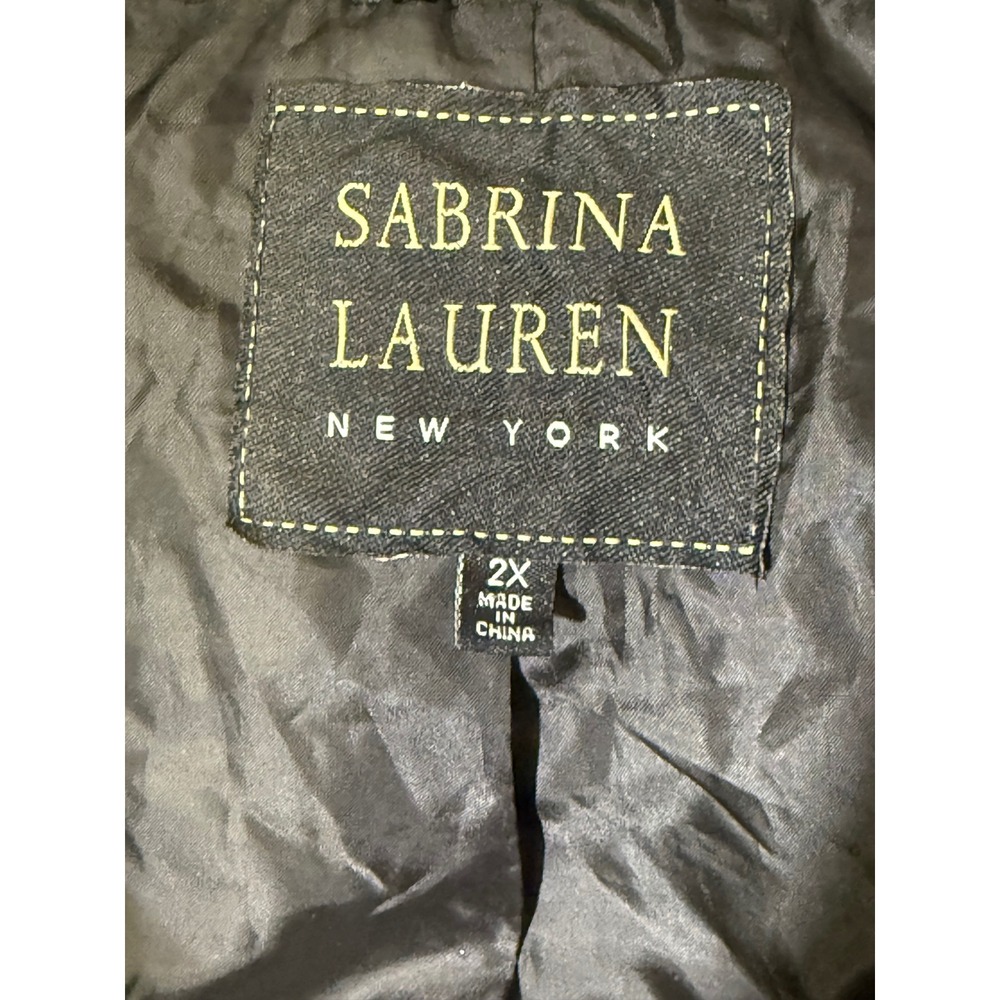 Sabrina Lauren Jacket Size 2X Womens Black Faux Leather PERFECT CONDITION - Picture 12 of 14